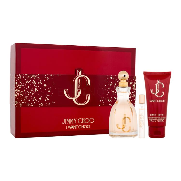 Jimmy Choo I Want Choo Dárková kazeta parfémovaná voda 100 ml + tělové mléko 100 ml + parfémovaná voda 7,5 ml