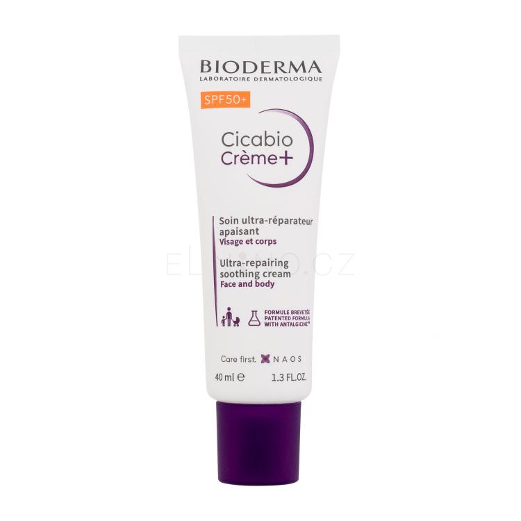 BIODERMA Cicabio Crème+ Ultra-Repairing Soothing Cream SPF50+ Tělový krém 40 ml