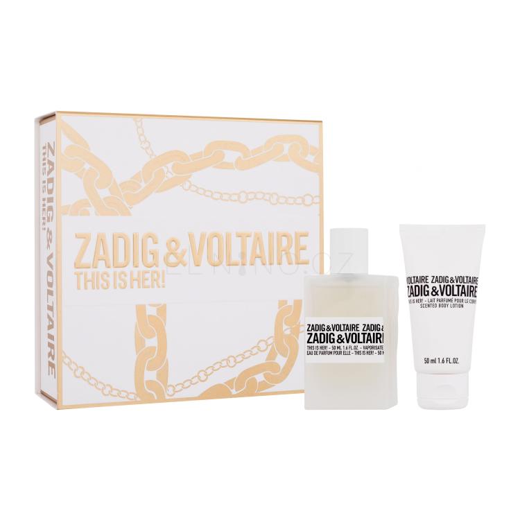 Zadig &amp; Voltaire This is Her! Dárková kazeta parfémovaná voda 50 ml + tělové mléko 50 ml