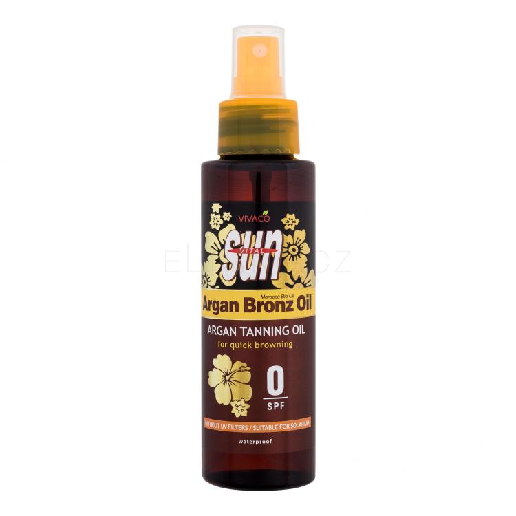 Vivaco Sun Argan Bronz Oil Tanning Oil SPF0 Opalovací přípravek na tělo 100 ml poškozený flakon