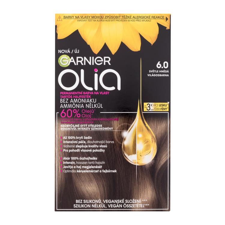 Garnier Olia Barva na vlasy pro ženy 60 g Odstín 6,0 Light Brown poškozená krabička