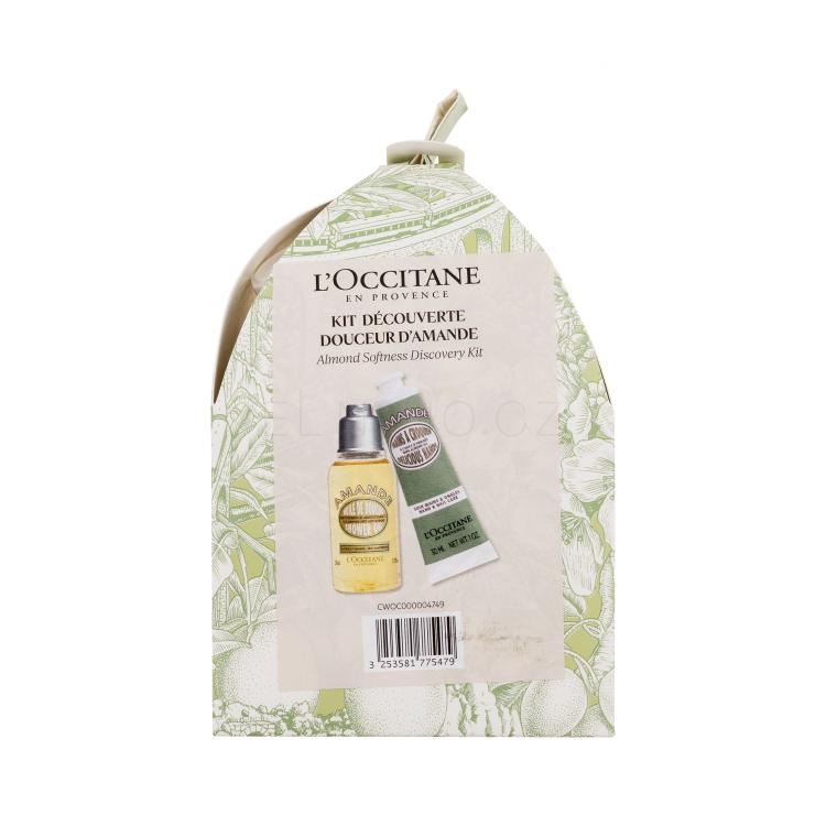 L&#039;Occitane Almond (Amande) Softness Discovery Kit Dárková kazeta sprchový olej Almond Shower Oil 35 ml + krém na ruce Almond Delicious Hands 30 ml