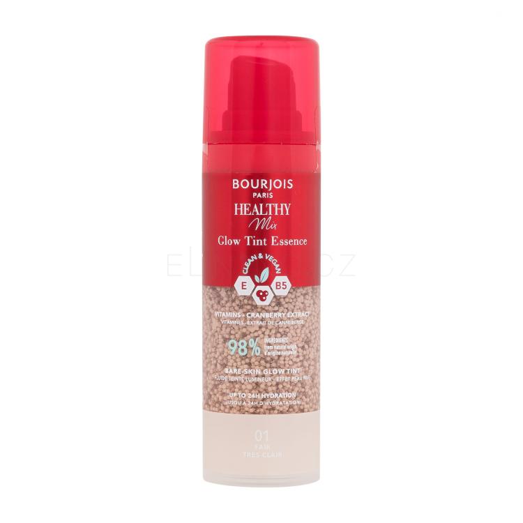 BOURJOIS Paris Healthy Mix Clean &amp; Vegan Glow Tint Essence Make-up pro ženy 30 ml Odstín 01 Fair