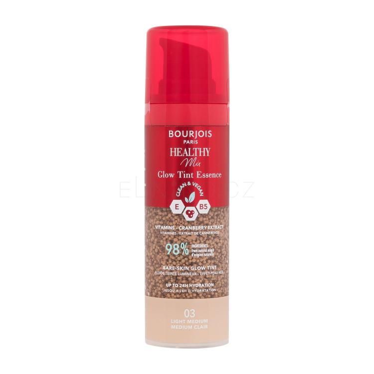 BOURJOIS Paris Healthy Mix Clean &amp; Vegan Glow Tint Essence Make-up pro ženy 30 ml Odstín 03 Light Medium