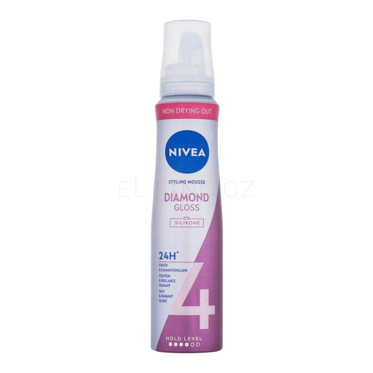 Nivea Diamond Gloss Styling Mousse Tužidlo na vlasy pro ženy 150 ml