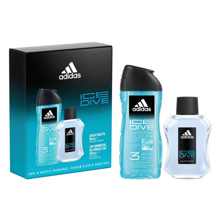 Adidas Ice Dive Dárková kazeta toaletní voda 100 ml + sprchový gel 250 ml