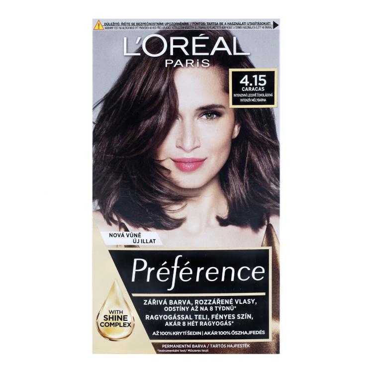 L&#039;Oréal Paris Préférence Barva na vlasy pro ženy 60 ml Odstín 4.15 Caracas
