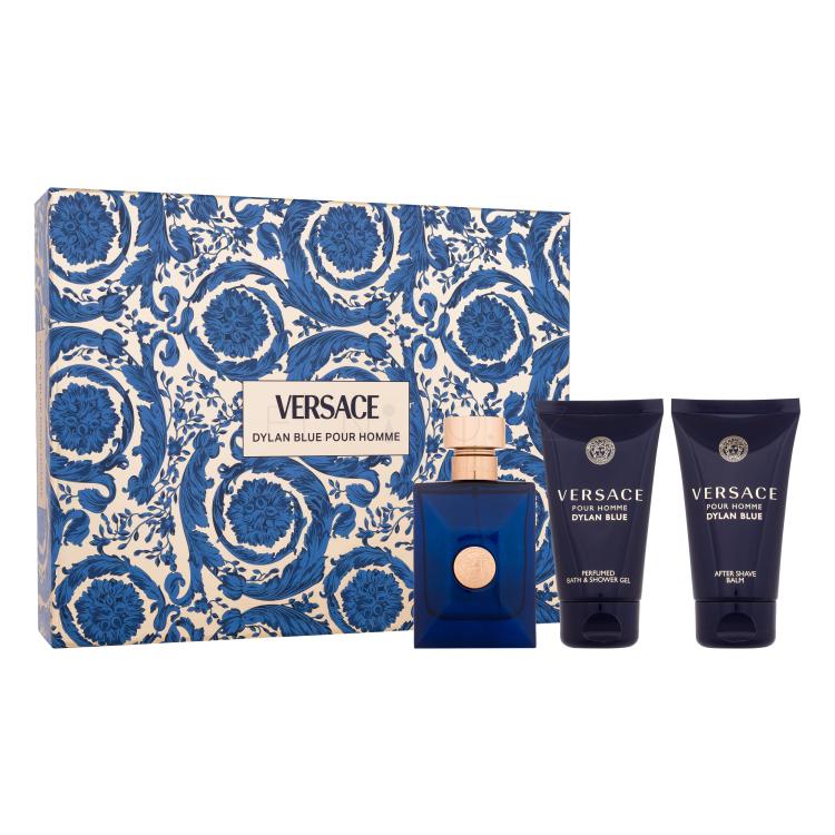 Versace Pour Homme Dylan Blue Dárková kazeta toaletní voda 50 ml + sprchový gel 50 ml + balzám po holení 50 ml