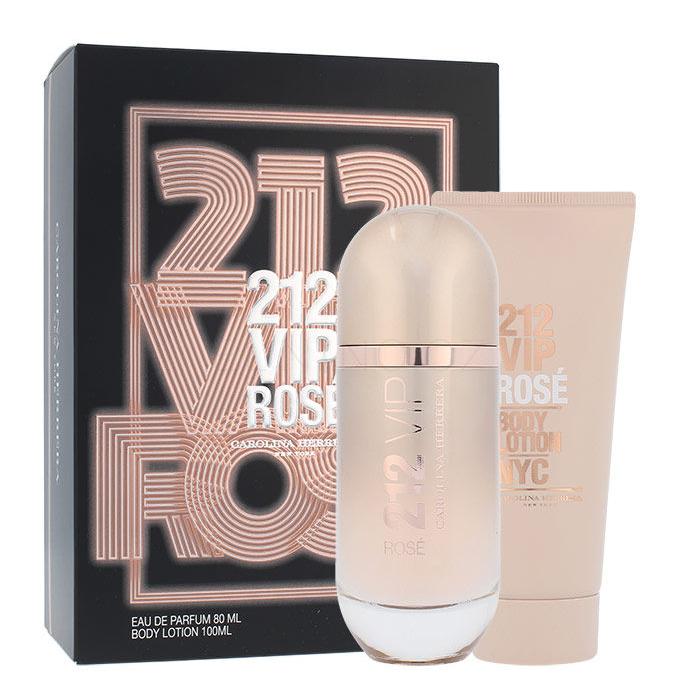 Carolina Herrera 212 VIP Rosé Dárková kazeta parfémovaná voda 80 ml + tělové mléko 100 ml poškozená krabička