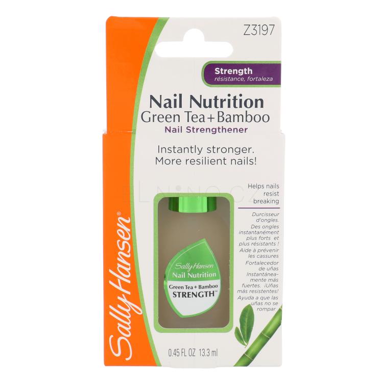 Sally Hansen Nail Nutrition Green Tea+Bamboo Nail Strengthener Lak na nehty pro ženy 13,3 ml poškozená krabička